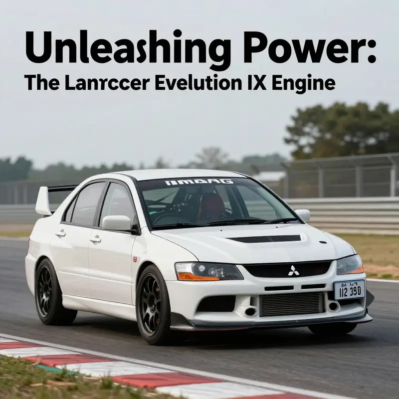 The intricate design of the 4G63T engine with MIVEC technology highlights the Mitsubishi Lancer Evolution IX’s groundbreaking advancements.