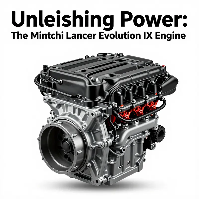 The intricate design of the 4G63T engine with MIVEC technology highlights the Mitsubishi Lancer Evolution IX’s groundbreaking advancements.