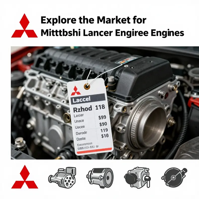 Array of Mitsubishi Lancer Evolution engines emphasizing available options for buyers.