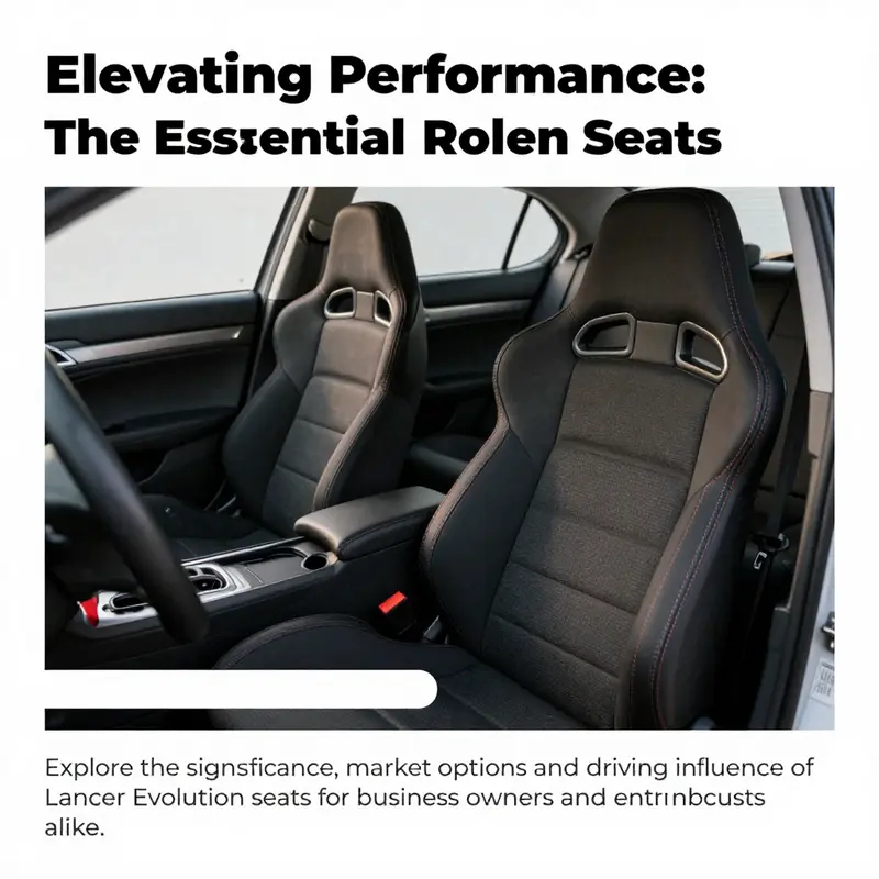 Interior view of Mitsubishi Lancer Evolution seats showcasing their design, comfort, and performance orientation.