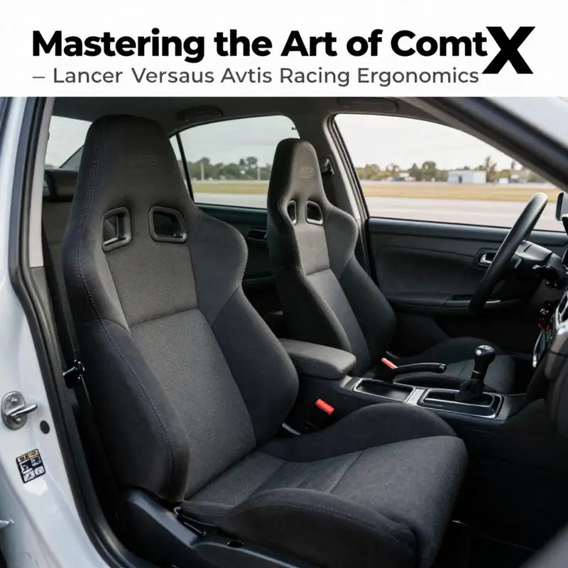 Detailing the luxurious design and materials of Recaro seats in the Lancer Evolution X.