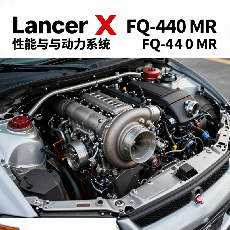 The heart of the Lancer Evolution X FQ-440 MR: a powerful and meticulously tuned turbocharged engine.