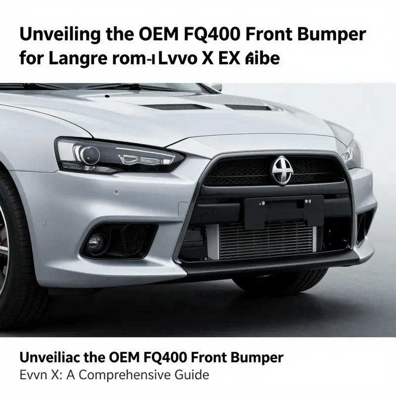 Close-up of the OEM FQ400 front bumper reflecting its superior design and material quality.