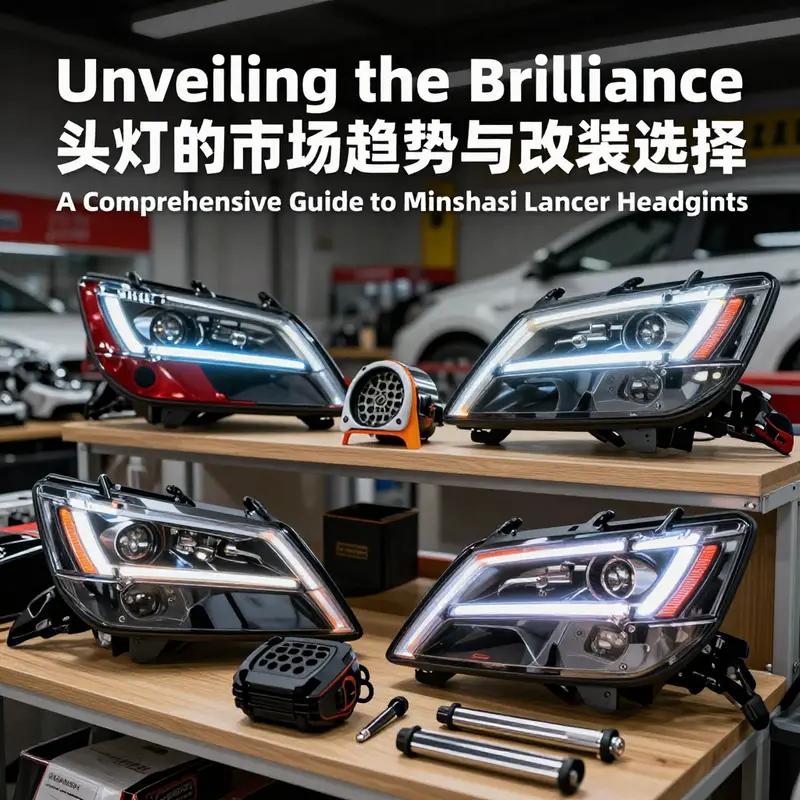 Halogen headlight on a Mitsubishi Lancer showcasing its warm light and effective reflection.