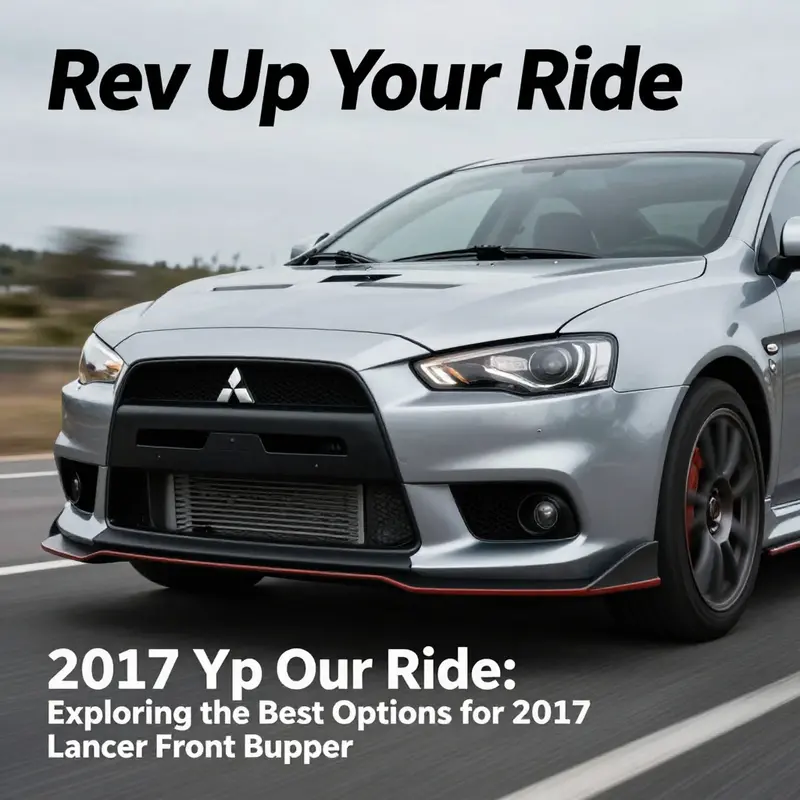 Comparison of an OEM front bumper with an aftermarket option for Mitsubishi Lancer 2017.