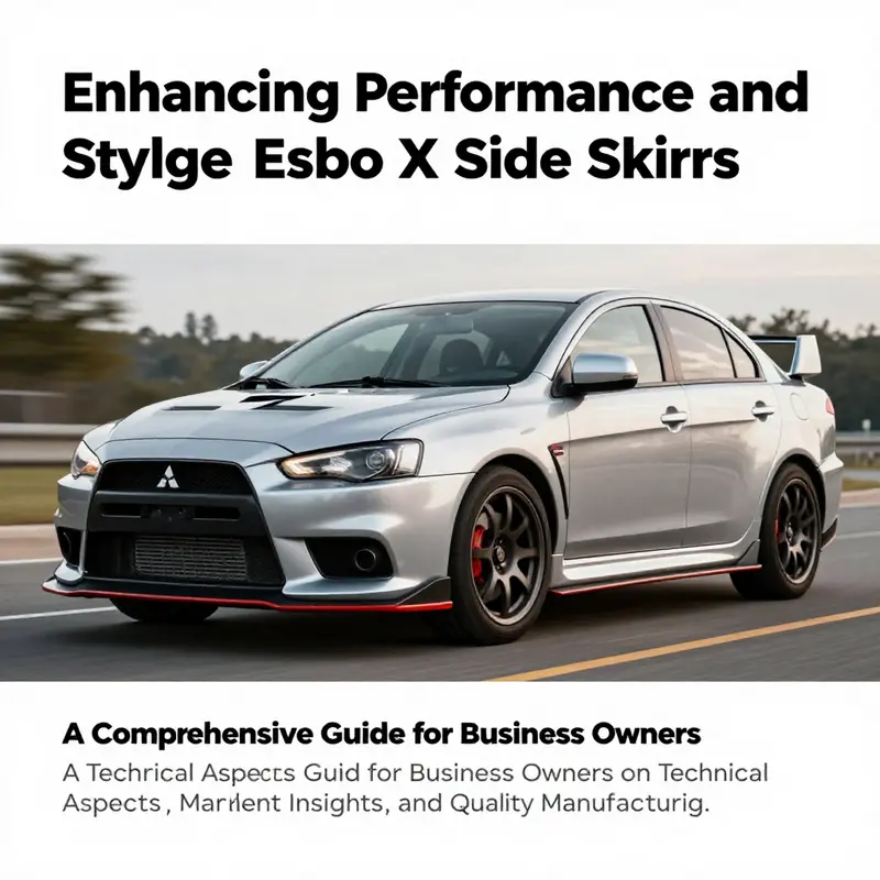 Mitsubishi Lancer EVO X showcasing stylish side skirts in an outdoor performance setting.