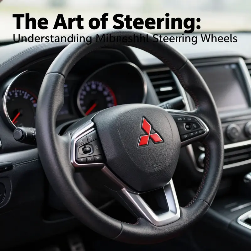 Premium leather steering wheel enhancing the luxury feel of Mitsubishi interiors.