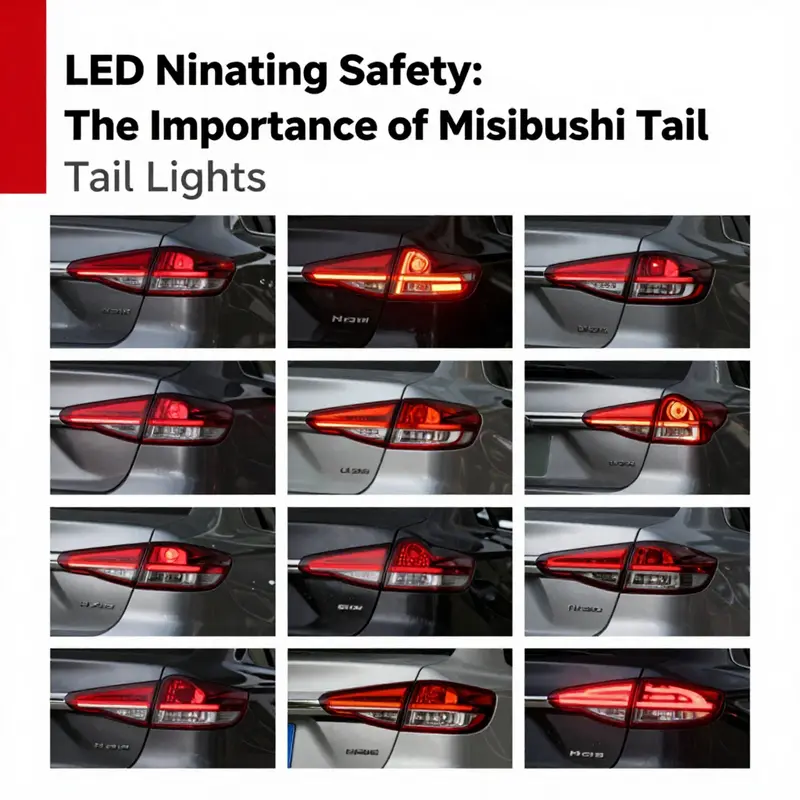 Brightly illuminated Mitsubishi tail lights showcasing essential safety features.