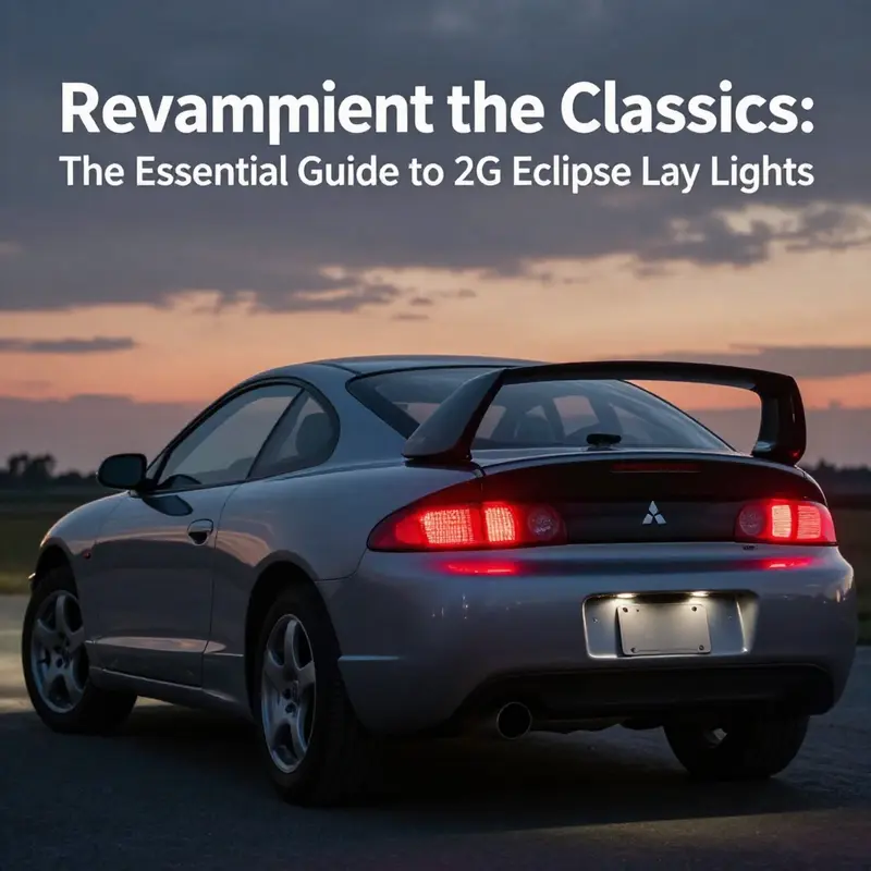 Modern LED tail lights on a 2G Mitsubishi Eclipse, enhancing safety and style.
