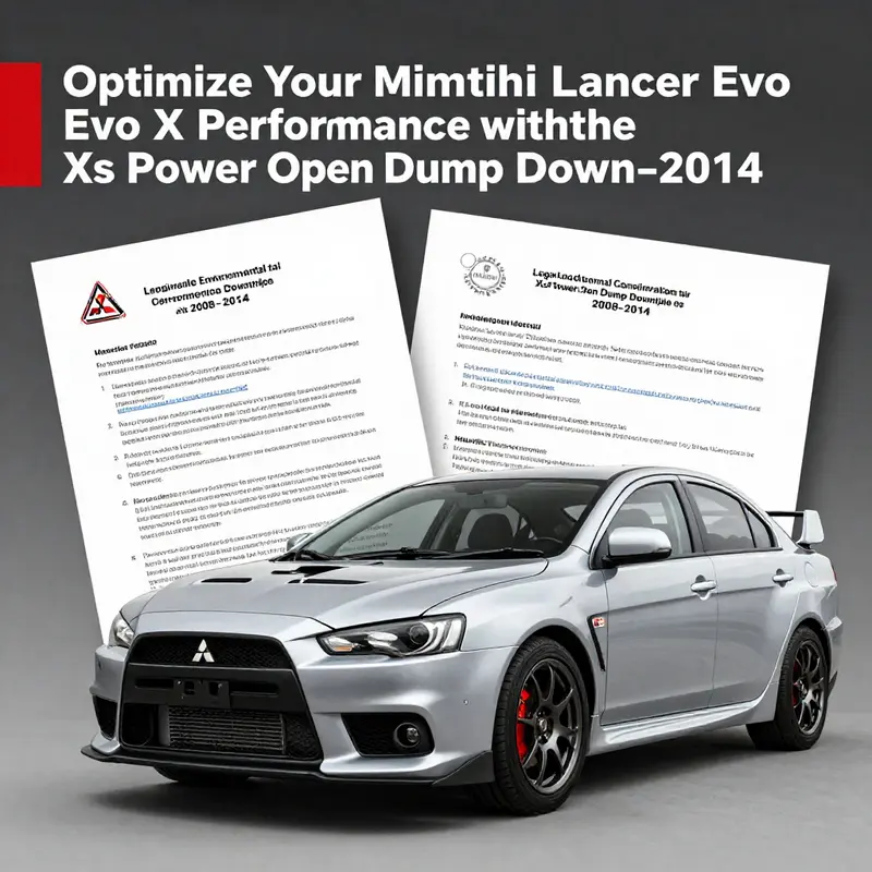 Performance-focused open dump downpipe installed on a Mitsubishi Lancer Evo X.