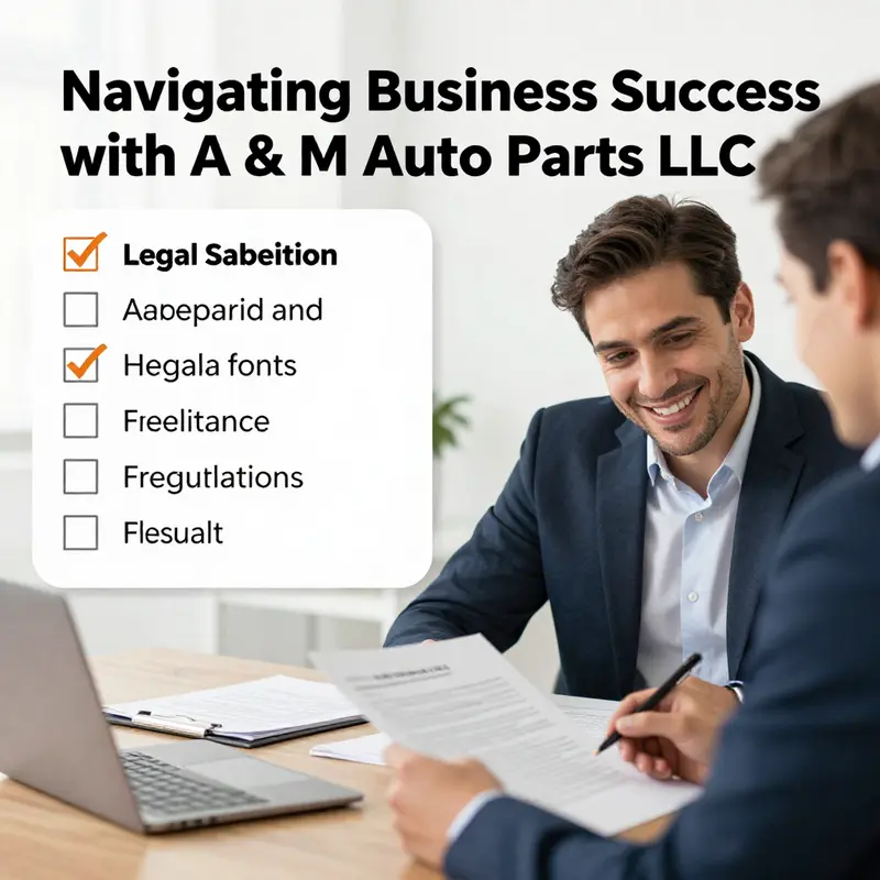 Registration documents and the business license of A & M Auto Parts LLC highlight its official establishment.