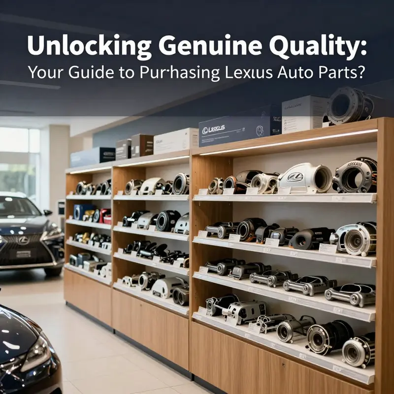 A well-stocked Lexus dealership showcasing a selection of genuine auto parts.