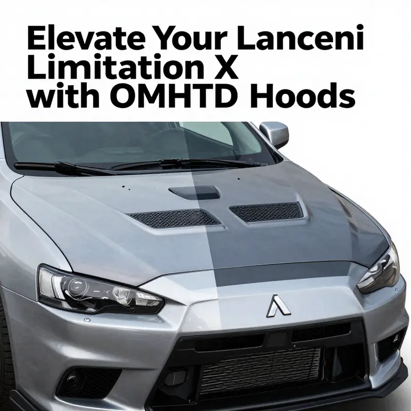 The quality craftsmanship and material integrity of an OEM hood designed specifically for the Lancer Evo X.