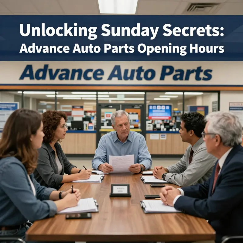 Map illustrating the variability of Advance Auto Parts’ Sunday hours across different regions.