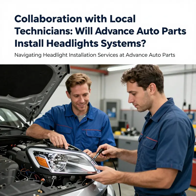 An overview of headlight components available at Advance Auto Parts, emphasizing the focus on product sales over installation services.
