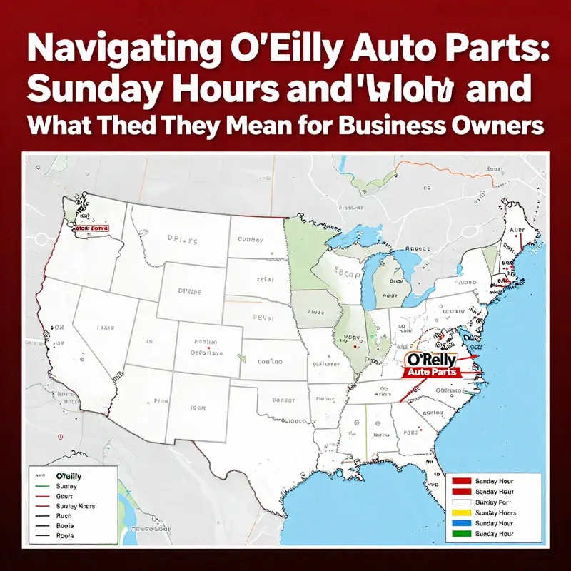 An O’Reilly Auto Parts store open for business on a Sunday, ready to serve customers.
