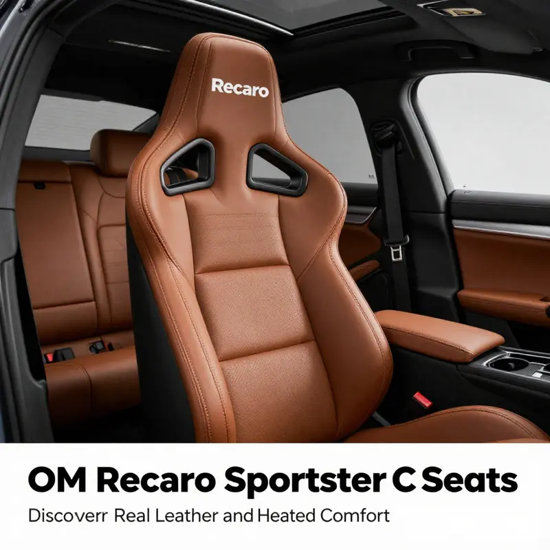 Luxurious car interior with high-quality Recaro Sportster CS seats emphasizing sophistication and comfort.