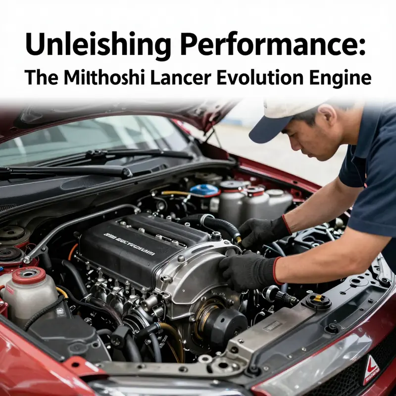 The 4B11T engine showcasing its intricate design and specifications.