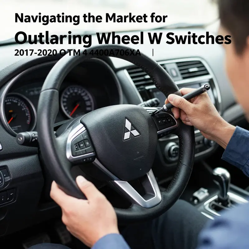 Availability and pricing details for the Mitsubishi Outlander steering wheel with control switches.