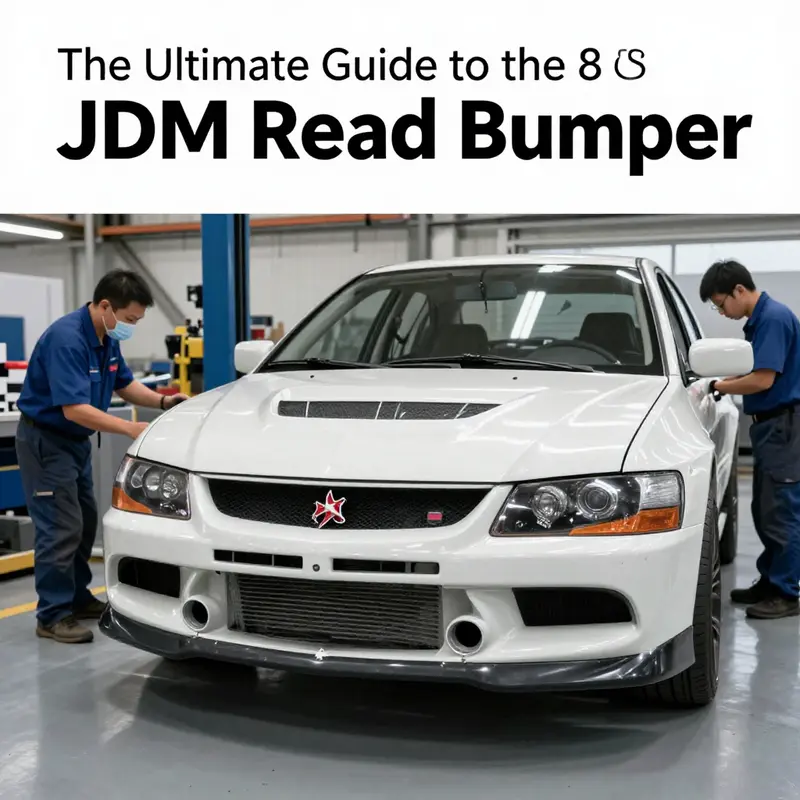 The evolution of the Evo 8 JDM rear bumper, showcasing design enhancements from the original to later models.