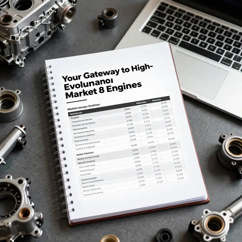 A selection of brand new Mitsubishi Evolution 8 engine components ready for sale.