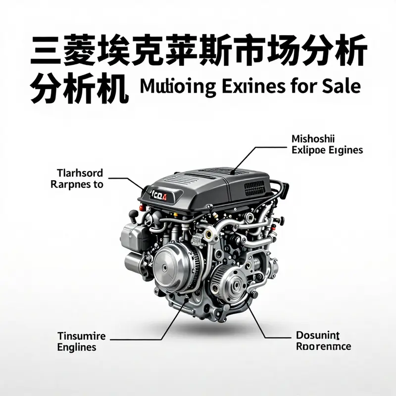 A collection of Mitsubishi Eclipse engines available for sale, representing various years and models.