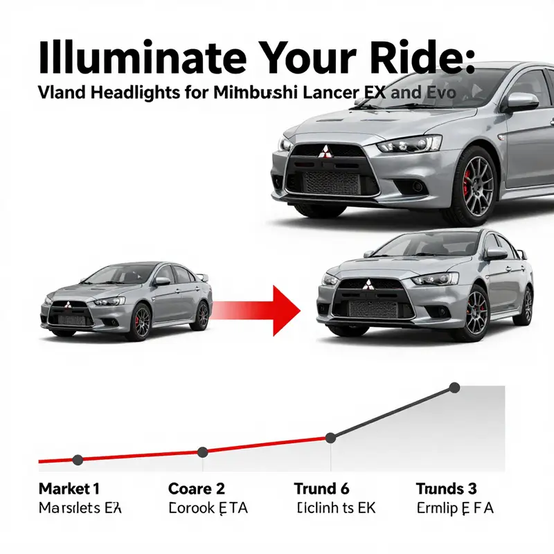 Stylish Vland headlights enhancing the look of the Mitsubishi Lancer EX.