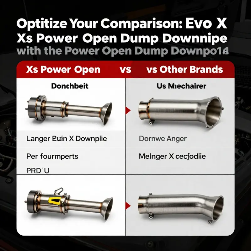 Performance-focused open dump downpipe installed on a Mitsubishi Lancer Evo X.