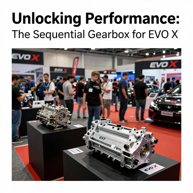 KAPS sequential gearbox fitted in an EVO X, illustrating its precision engineering and performance capabilities.