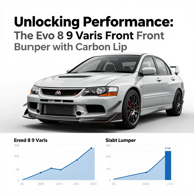 The Evo 8 with Varis front bumper and carbon lip in action, highlighting its aerodynamic advantages.