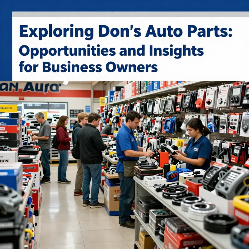 A visual representation of a busy auto parts store encapsulating the market presence that companies like Don’s could achieve.