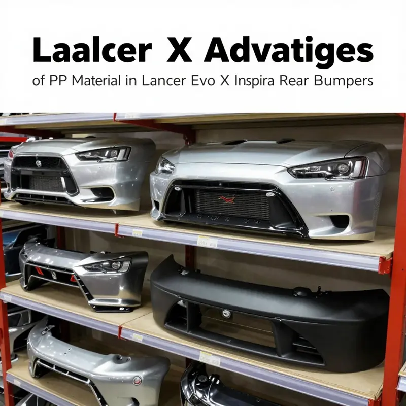 The rear bumper’s PP material showcases durability and a smooth finish integral for performance vehicles.