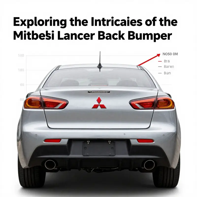 The rear view of a Mitsubishi Lancer back bumper highlighting advanced technology features.
