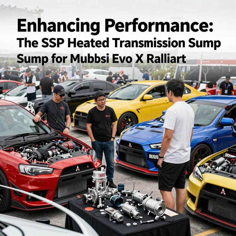 SSP Performance SST Heated Transmission Sump designed for Mitsubishi Evo X Ralliart.