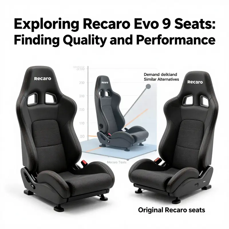 Various alternative seats designed to fit the Mitsubishi Lancer Evolution 9.