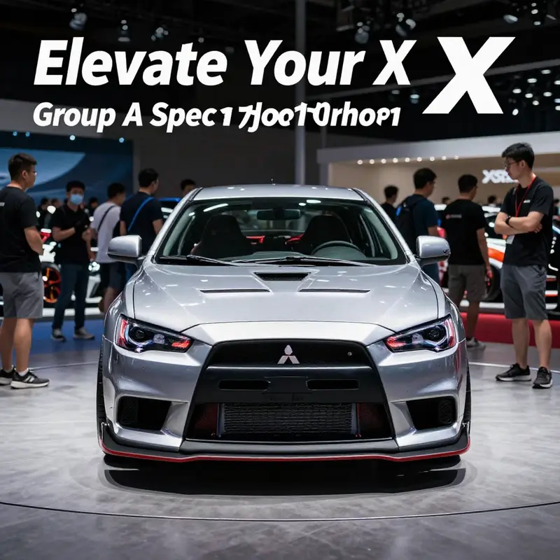 Specifications and design highlight of the Group A EVO X Spec VRS1 front bumper.