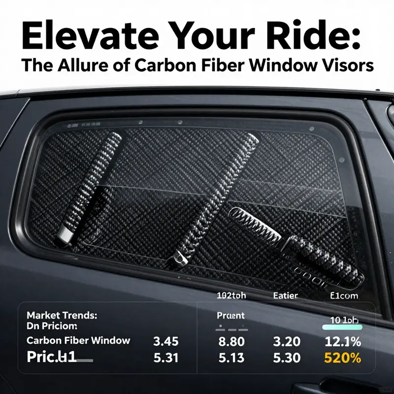 Carbon fiber window visor enhancing the sporty look and functionality of a vehicle.