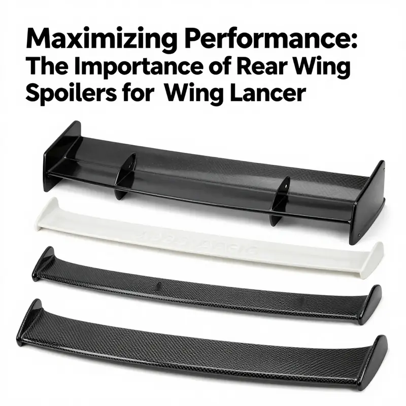 The Mitsubishi Lancer equipped with a rear wing spoiler exemplifying enhanced aerodynamic performance.