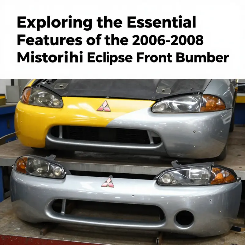 A variety of front bumpers compatible with the Mitsubishi Eclipse models, emphasizing the choice available for customers.