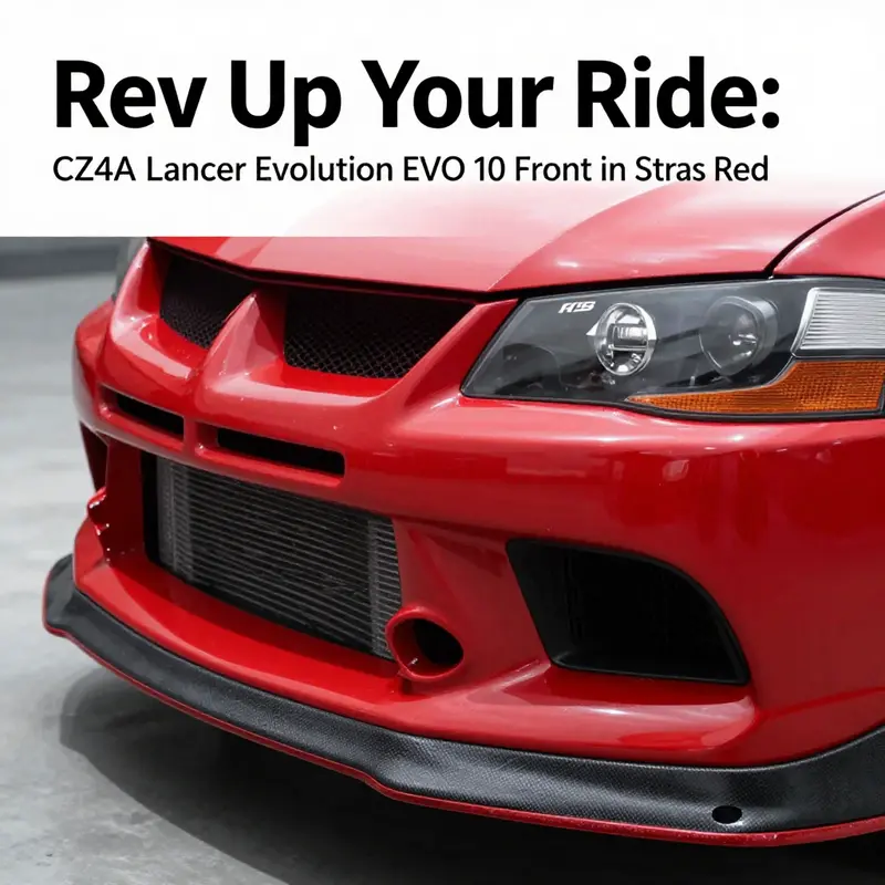 Vibrant options for custom red bumpers specifically designed for the CZ4A Lancer Evolution EVO 10.
