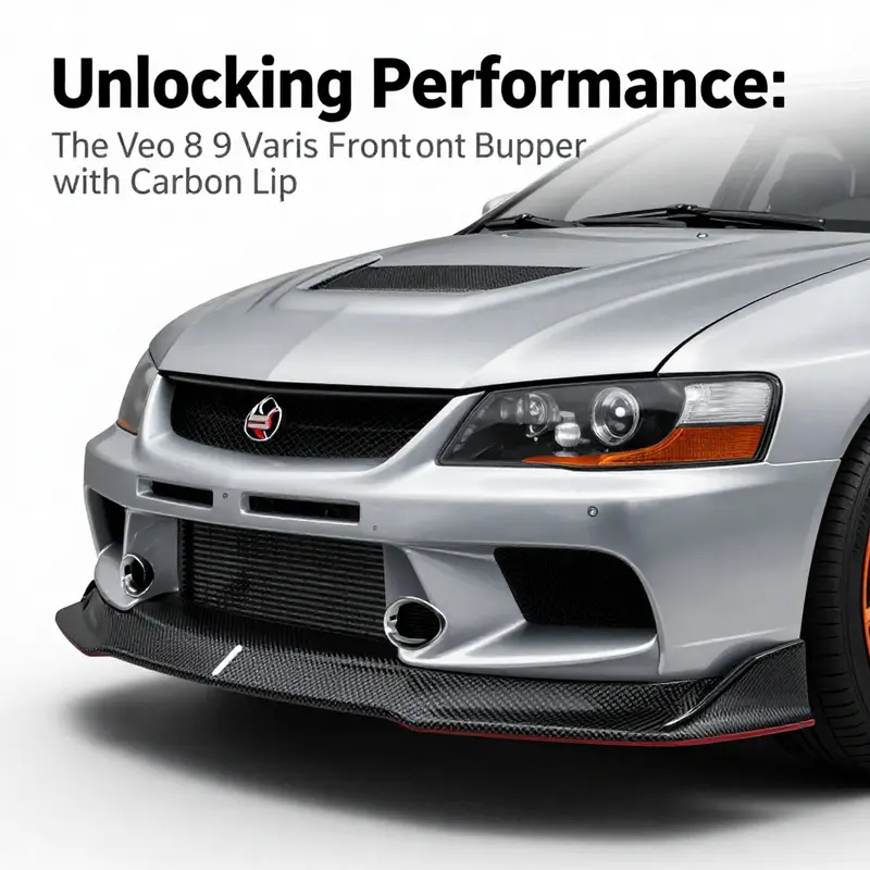 The Evo 8 with Varis front bumper and carbon lip in action, highlighting its aerodynamic advantages.