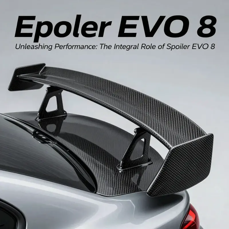 The EVO 8 demonstrating enhanced aerodynamic performance with its rear spoiler.