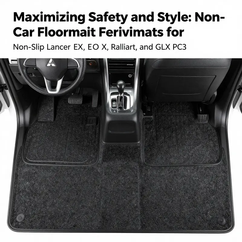 Premium OEM fit non-slip car floormats for Mitsubishi Lancer models showcase their design and quality.