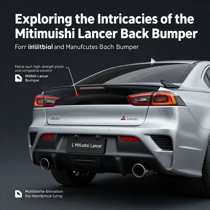 The rear view of a Mitsubishi Lancer back bumper highlighting advanced technology features.
