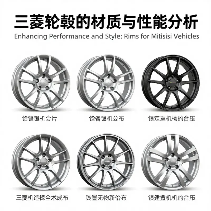 Different Mitsubishi models and their respective rim types highlighting usage applications.