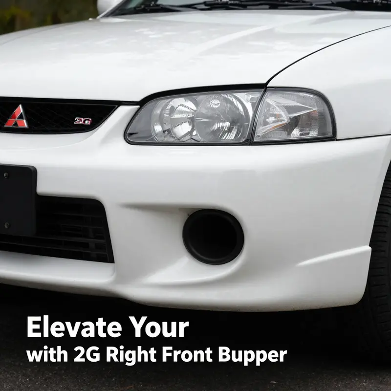 Custom aftermarket front bumpers enhance the sporty look of the Mitsubishi Eclipse 2G.