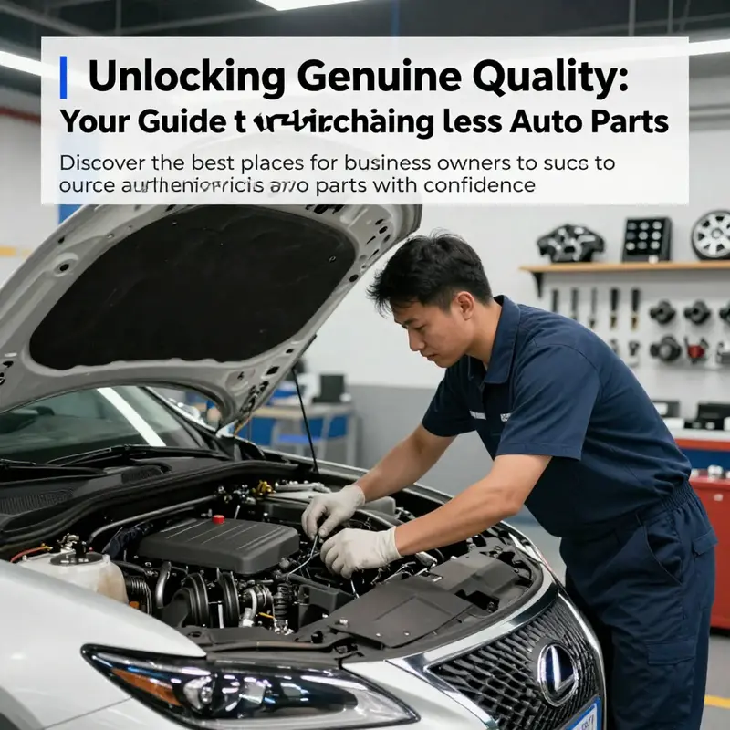 Mechanic working on a Lexus, emphasizing the significance of using authentic auto parts.