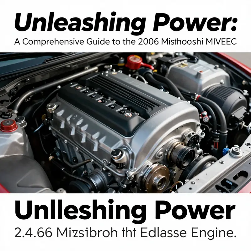 The heart of the 2006 Mitsubishi Eclipse: a 2.4-liter inline-4 engine designed for performance and efficiency.