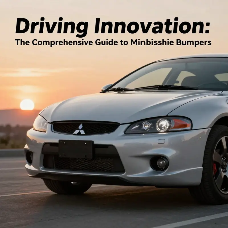 A Mitsubishi Eclipse with prominent bumpers, beautifully highlighted against a sunset backdrop.