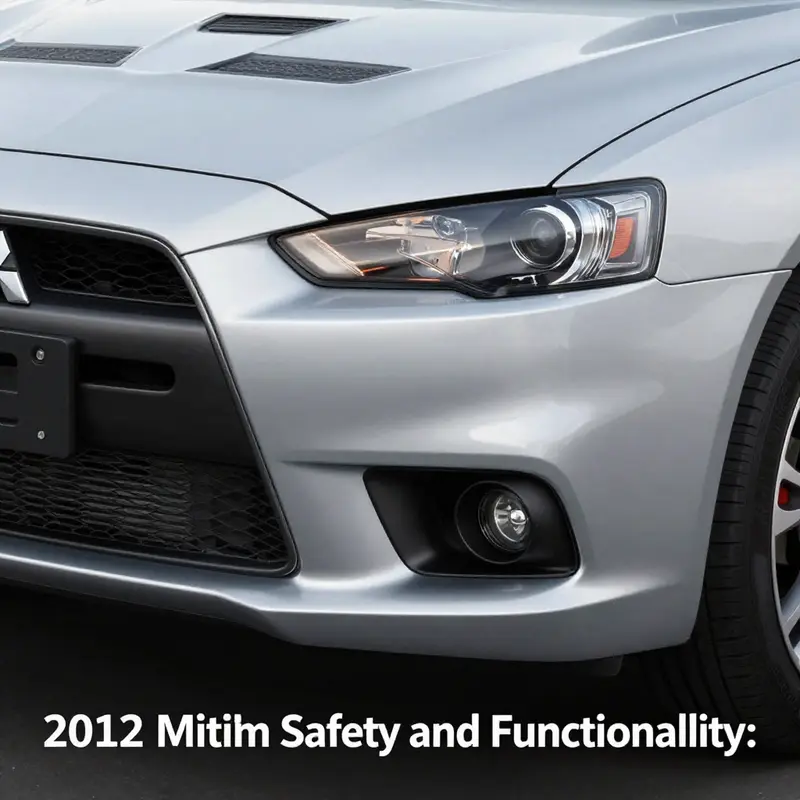 Front view highlighting the design intricacies of the 2012 Mitsubishi Eclipse front bumper.
